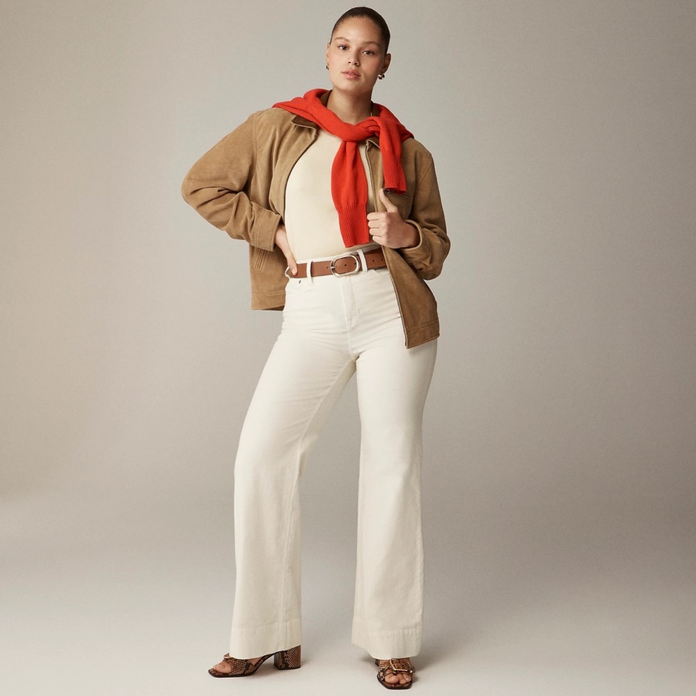 J. Crew Wide-leg corduroy trouser in ivory
